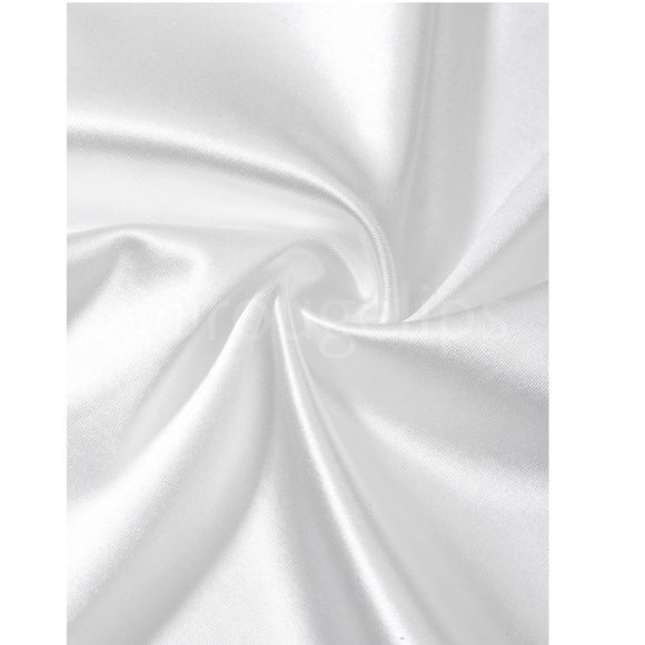 White Deep V Neck Backless Ruched Long Wedding Slip Sheath Dress - Picture 6 of 17